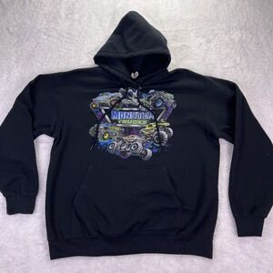 Monster Truckz Tour Large Black Hoodie Distressed Gold Digger Aftershock‎